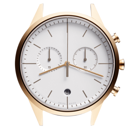 C39 Women’s chronograph watch in PVD satin gold